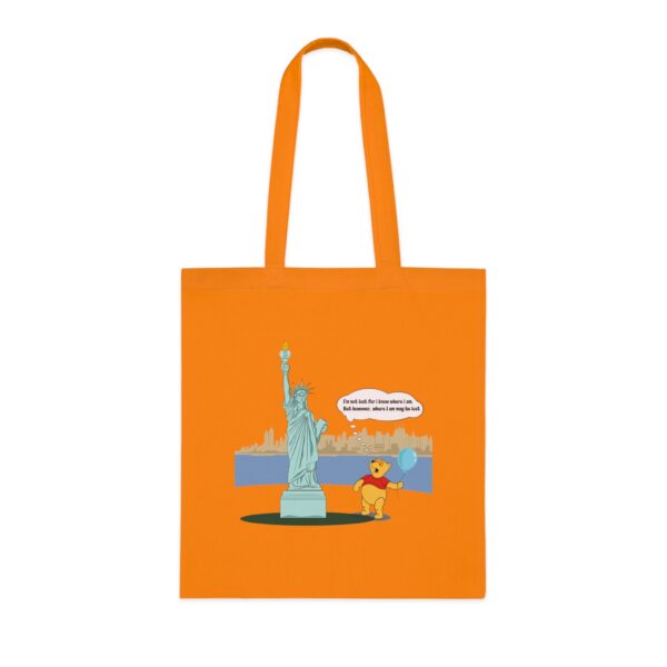 Winnie & Statue of Liberty Cotton Tote Bag - Image 4