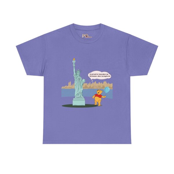 Winnie & Statue of Liberty Unisex Cotton T-Shirt - Image 13