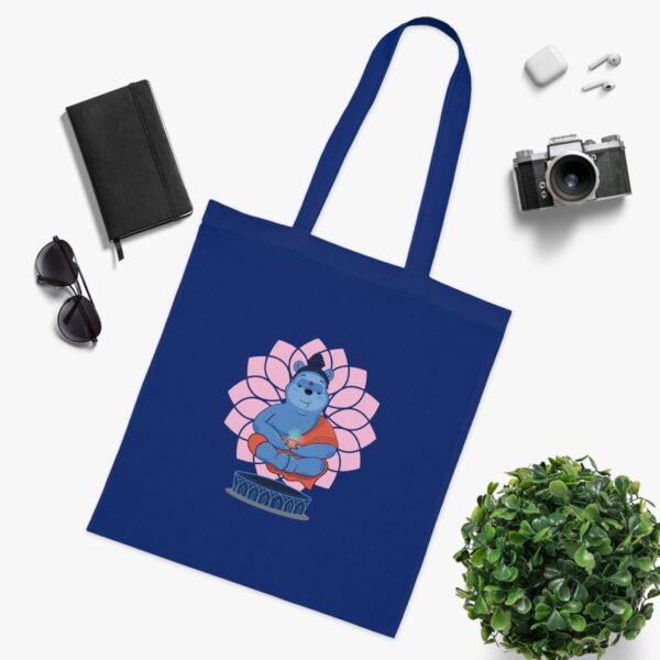 Winnie Buddha Shopping Bag with Colorful Lotus Design - Image 5