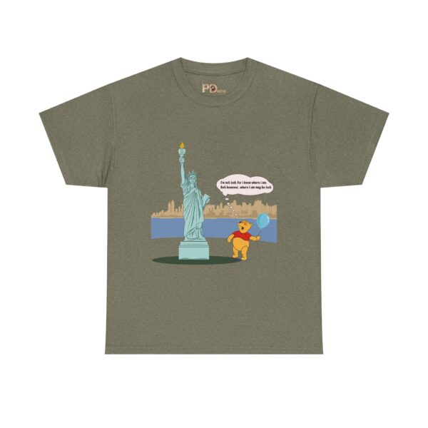 Winnie & Statue of Liberty Unisex Cotton T-Shirt - Image 9