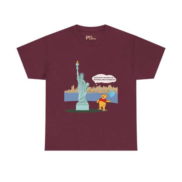 Winnie & Statue of Liberty Unisex Cotton T-Shirt - Image 8