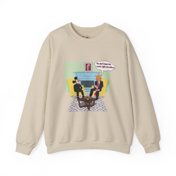 Mickey and Ze Mouse vs Tintin Trump Sweatshirt - "I Don't Have the Cards Right Now" - Image 5
