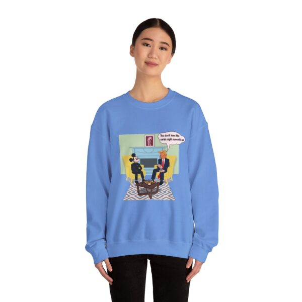 Mickey and Ze Mouse vs Tintin Trump Sweatshirt - "I Don't Have the Cards Right Now" - Image 12