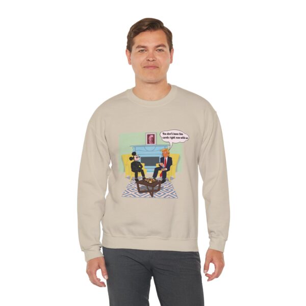 Mickey and Ze Mouse vs Tintin Trump Sweatshirt - "I Don't Have the Cards Right Now" - Image 6