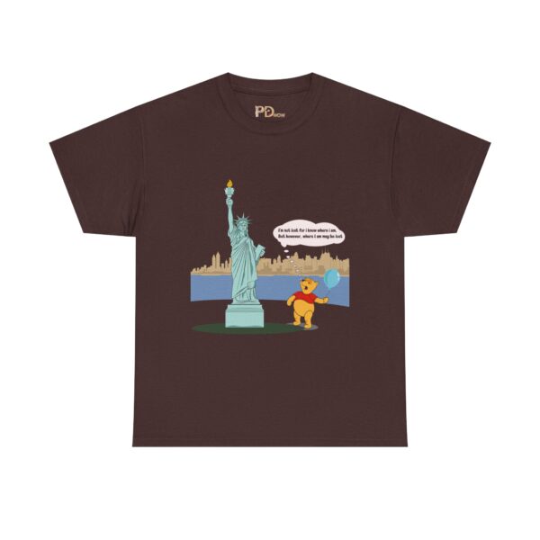 Winnie & Statue of Liberty Unisex Cotton T-Shirt - Image 6