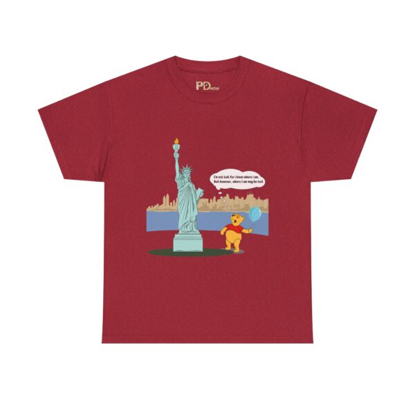 Winnie & Statue of Liberty Unisex Cotton T-Shirt - Image 16