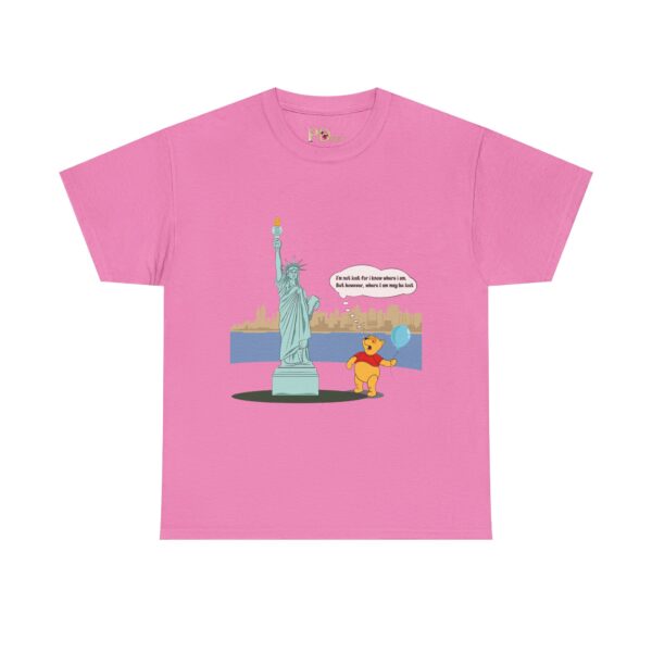 Winnie & Statue of Liberty Unisex Cotton T-Shirt - Image 14