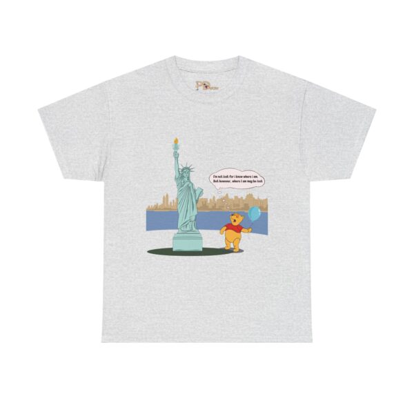 Winnie & Statue of Liberty Unisex Cotton T-Shirt - Image 4