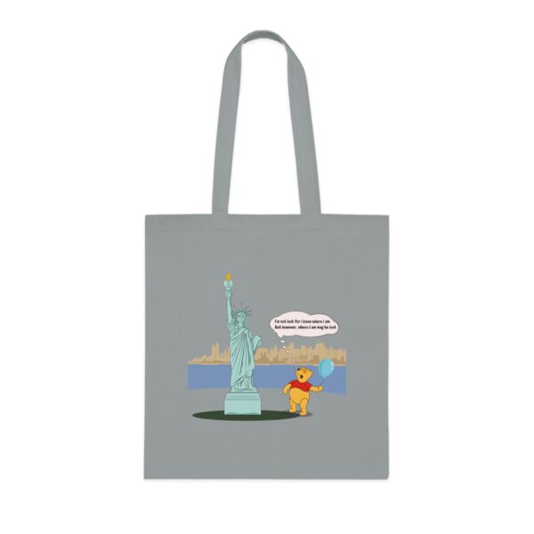 Winnie & Statue of Liberty Cotton Tote Bag - Image 2