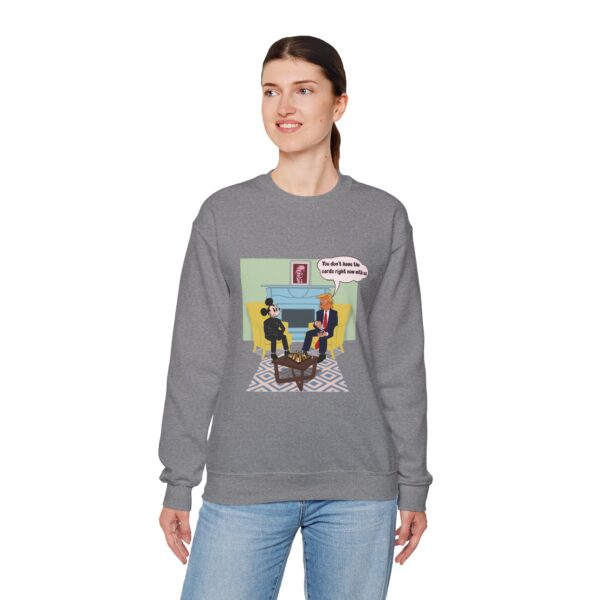 Mickey and Ze Mouse vs Tintin Trump Sweatshirt - "I Don't Have the Cards Right Now" - Image 10