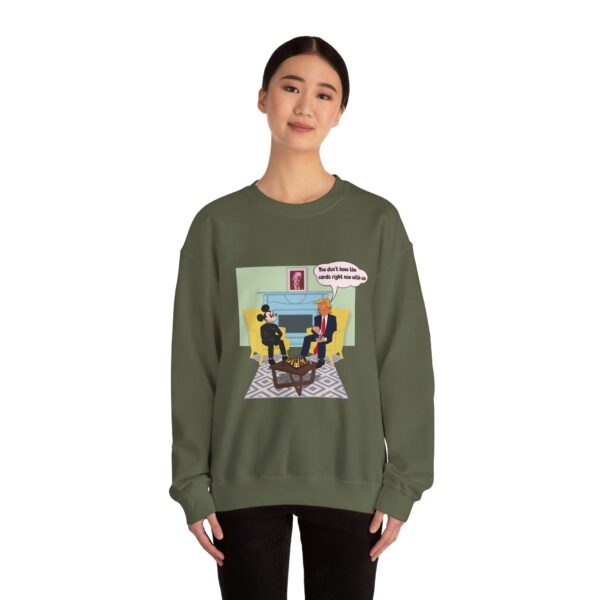 Mickey and Ze Mouse vs Tintin Trump Sweatshirt - "I Don't Have the Cards Right Now" - Image 8