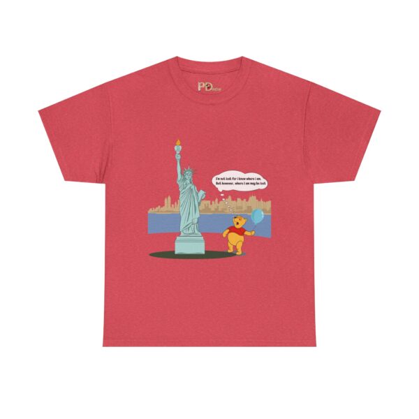 Winnie & Statue of Liberty Unisex Cotton T-Shirt - Image 15