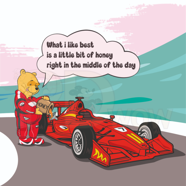 Winnie is refueling a race car