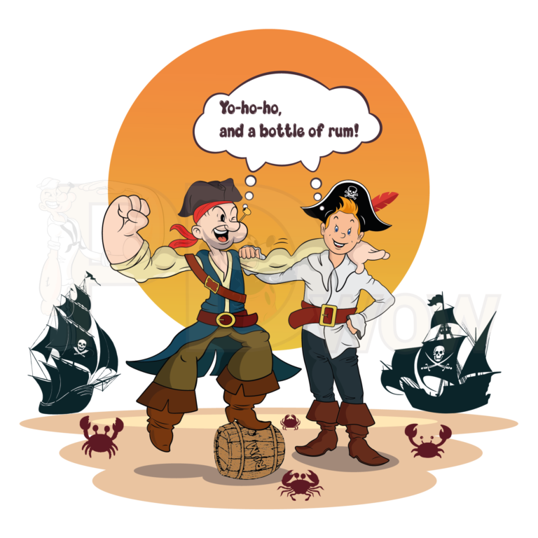 cartoon pirate art