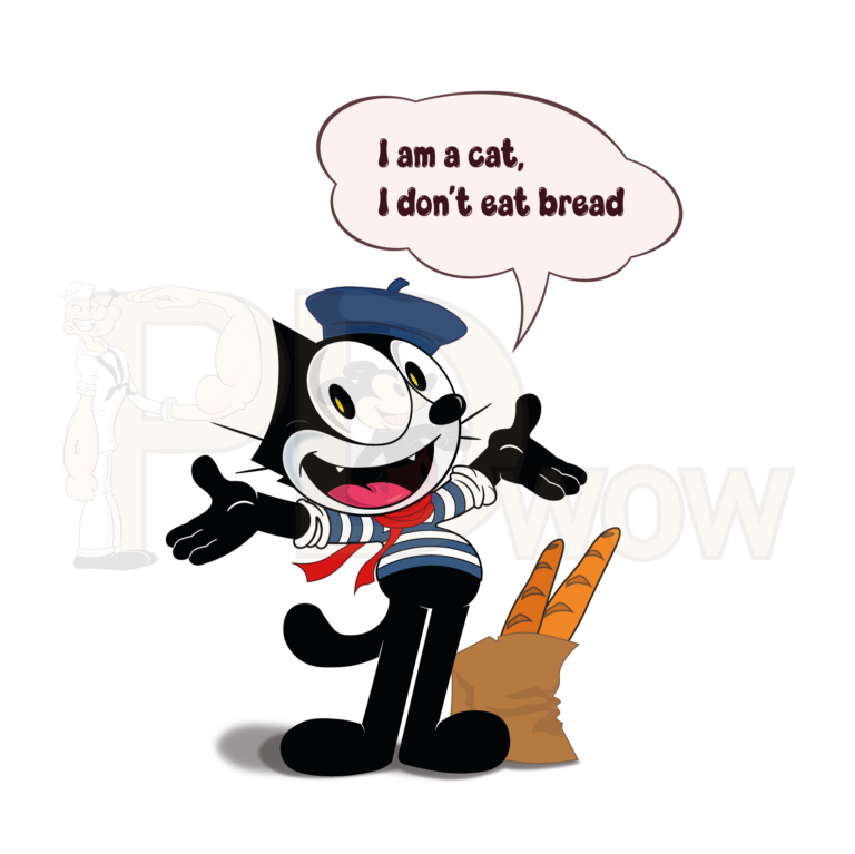 cartoon baguette art