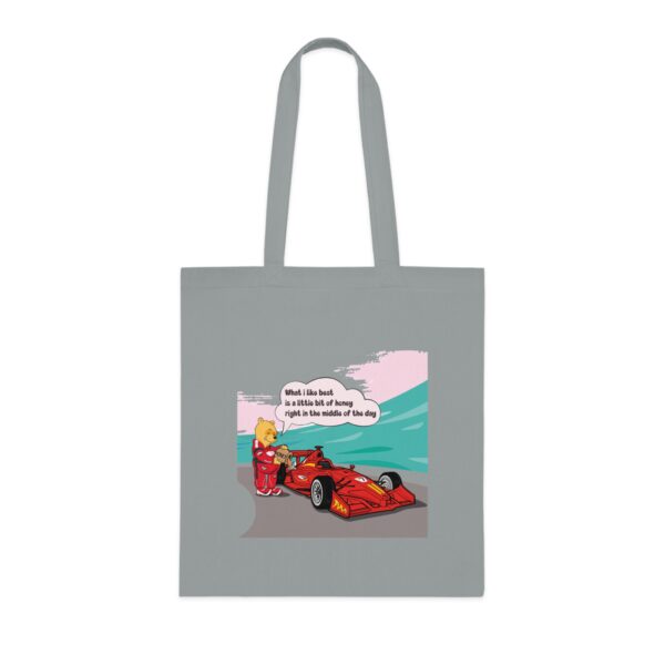Winnie is refueling a race car Bag - Image 4