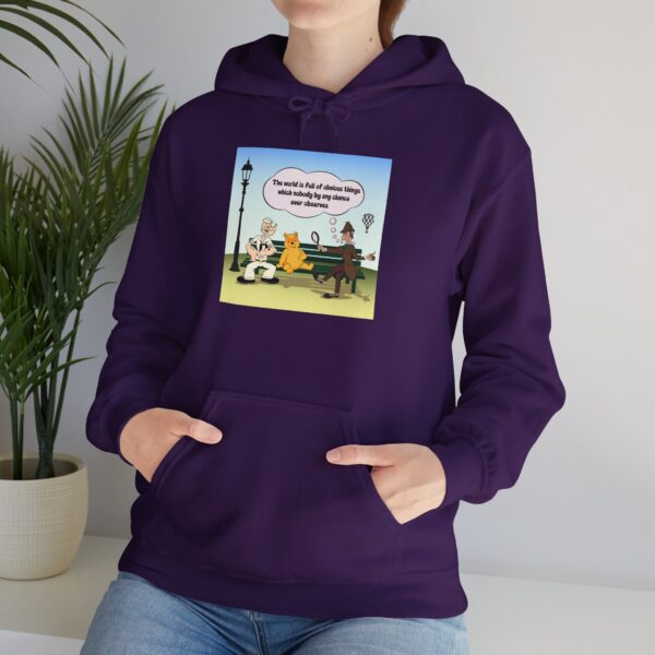 Sherlock, Winnie and Popeye sitting on a Bench Hoodie - Image 18