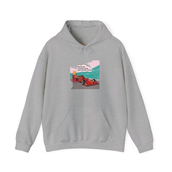 Winnie is refueling a race car Hoodie - Image 7