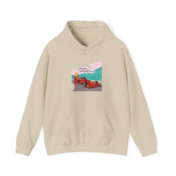 Winnie is refueling a race car Hoodie - Image 4