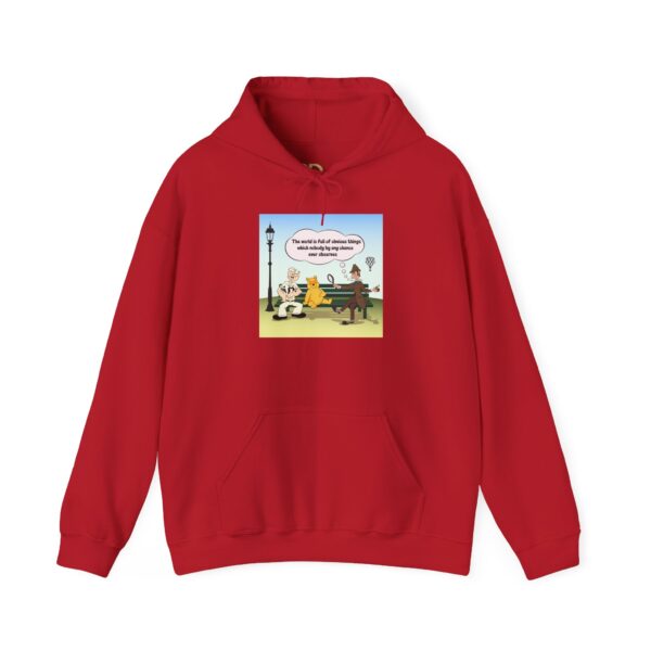 Sherlock, Winnie and Popeye sitting on a Bench Hoodie - Image 19