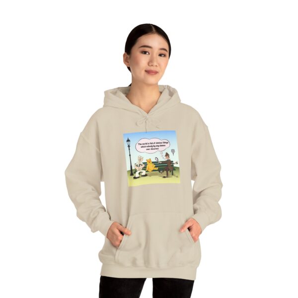 Sherlock, Winnie and Popeye sitting on a Bench Hoodie - Image 6