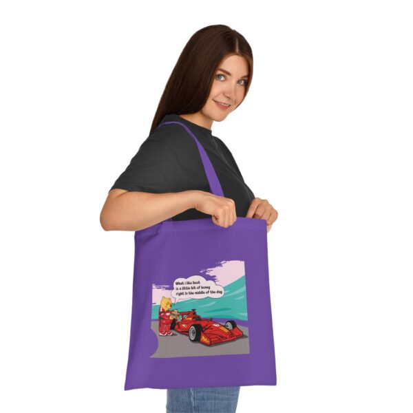 Winnie is refueling a race car Bag - Image 9
