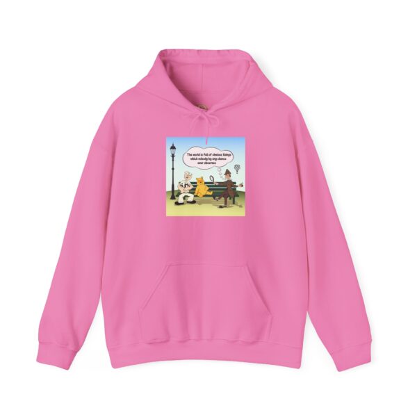 Sherlock, Winnie and Popeye sitting on a Bench Hoodie - Image 2