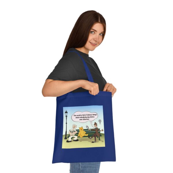 Sherlock, Winnie and Popeye sitting on a Bench Bag - Image 9