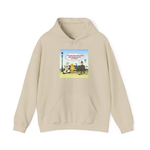 Sherlock, Winnie and Popeye sitting on a Bench Hoodie - Image 4