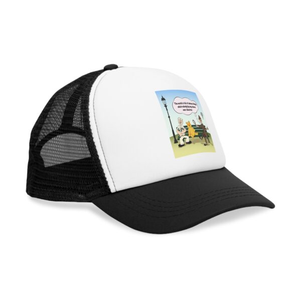 Sherlock, Winnie and Popeye sitting on a Bench Cap - Image 3