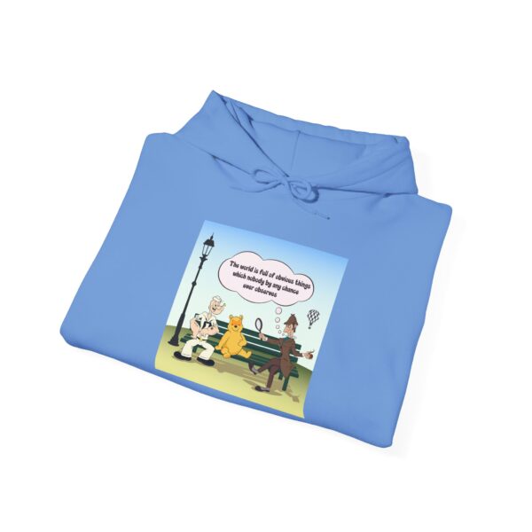 Sherlock, Winnie and Popeye sitting on a Bench Hoodie - Image 14