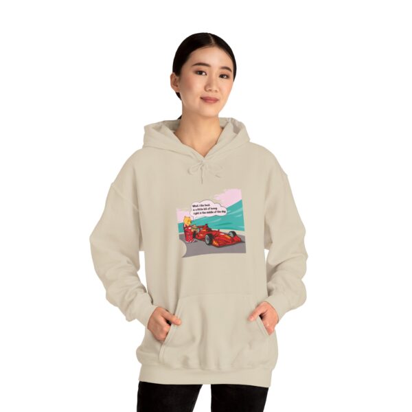 Winnie is refueling a race car Hoodie - Image 6
