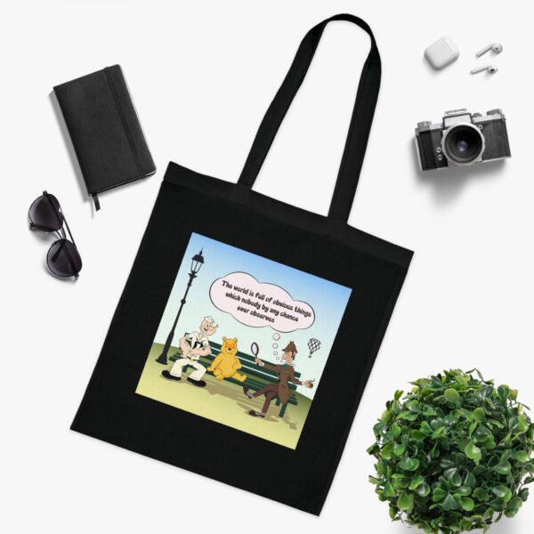 Sherlock, Winnie and Popeye sitting on a Bench Bag - Image 11