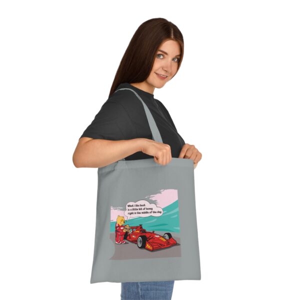 Winnie is refueling a race car Bag - Image 6