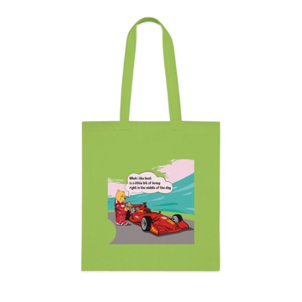 Winnie is refueling a race car Bag - Image 2