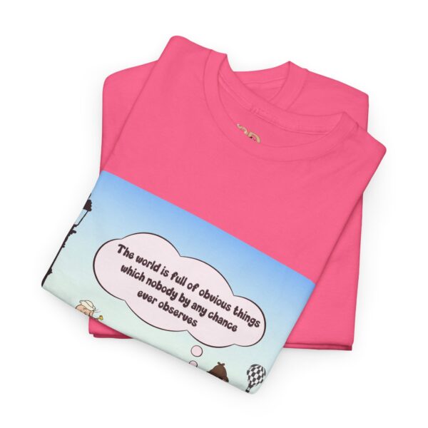 Sherlock, Winnie and Popeye sitting on a Bench T-Shirt - Image 20