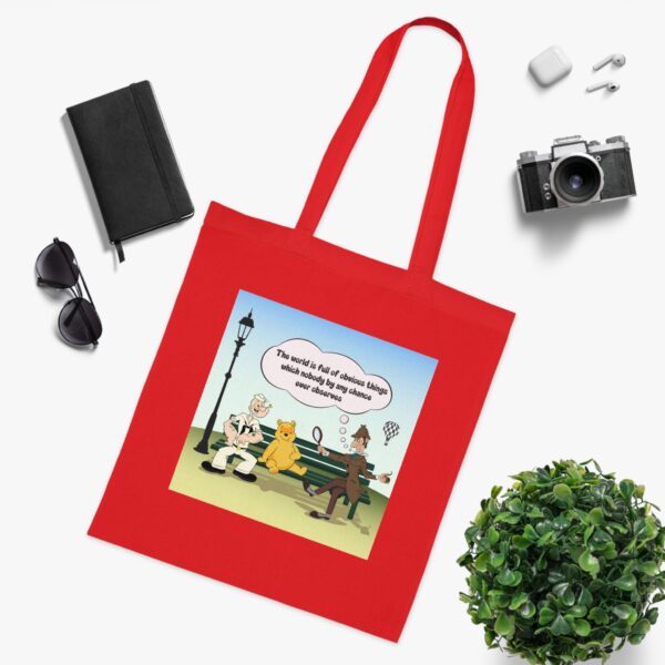 Sherlock, Winnie and Popeye sitting on a Bench Bag - Image 3