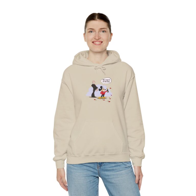 Cartoon Movie Star and Bodyguard Hoodie with Red Carpet Satire
