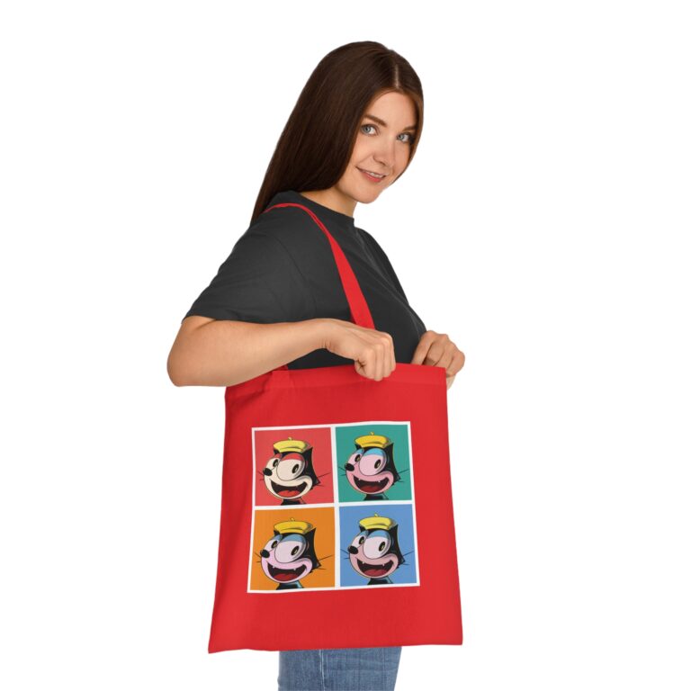Mischievous Cartoon Cat AWstyle Pop Art Tote Bag