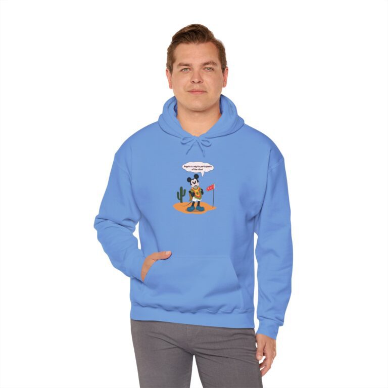 Desert Rebel Cartoon Figure Hoodie with Symbolic Artistic Style