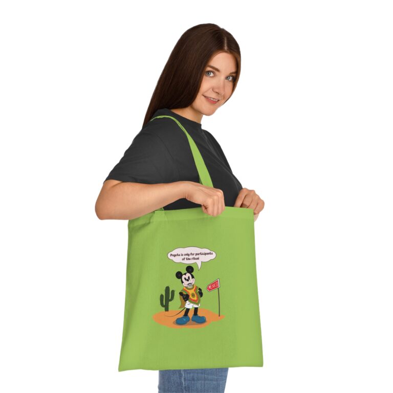 Surreal Desert Icon Art Tote Bag with Symbolic Character Design