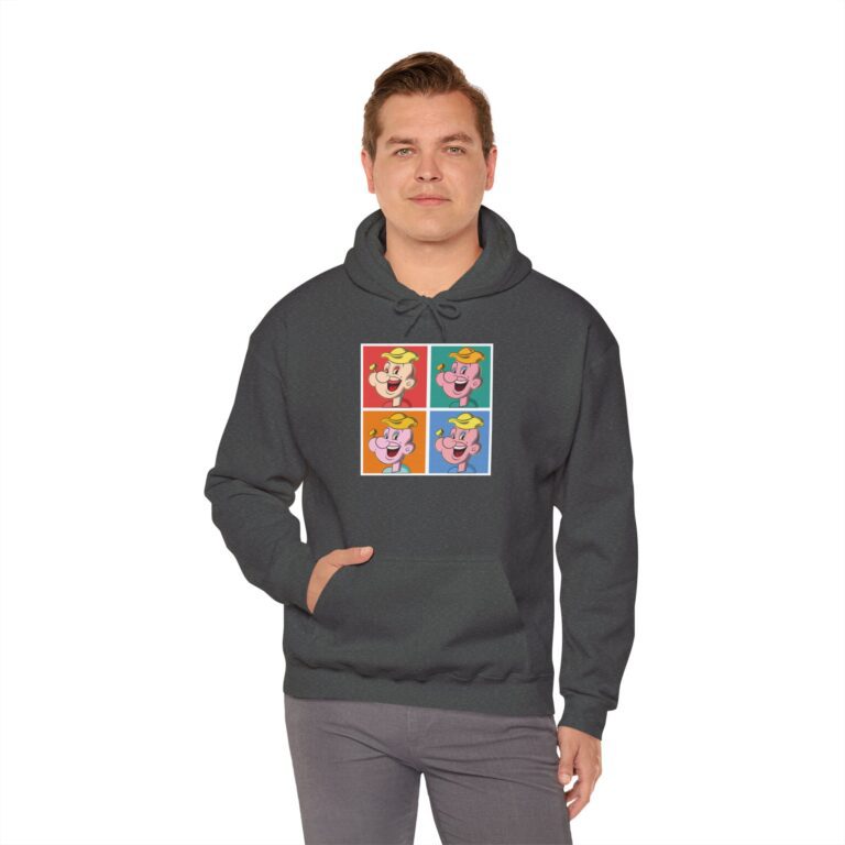 Bold Repeated Color Portrait Illustration Art Hoodie