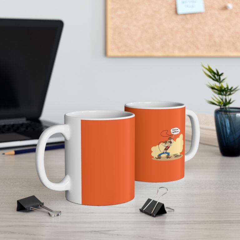 Retro Western Character Illustration Cup