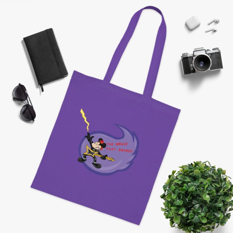 Heavy Metal Rebel Character Art Tote Bag with Electric Energy