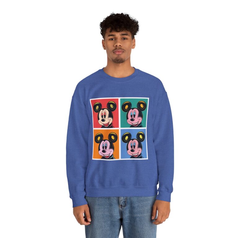 Pop Art Cartoon Icon Multi-Panel Design Sweatshirt