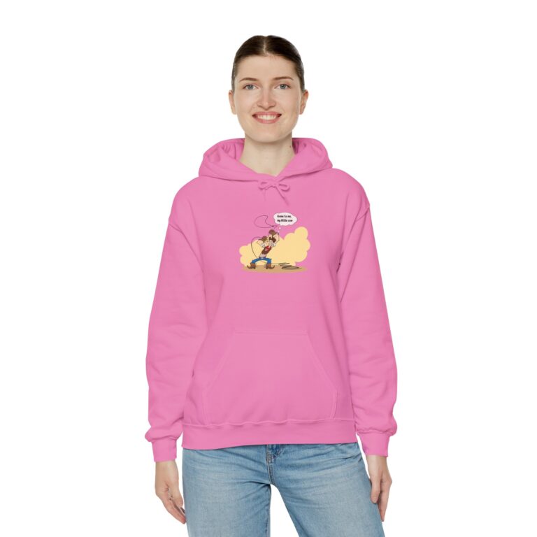 Retro Cartoon Cowboy Hoodie with Playful Western Attitude