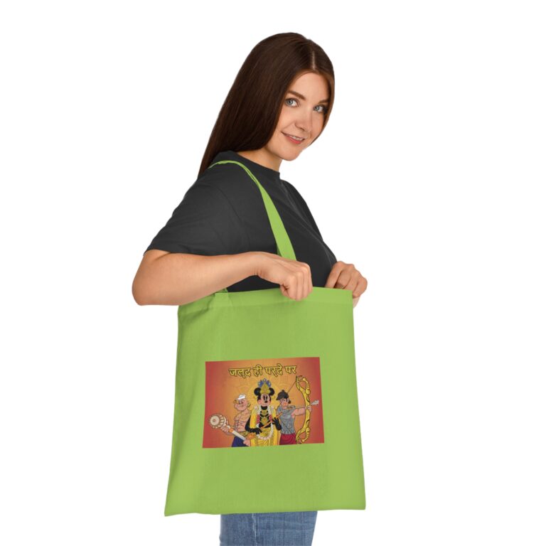 Mythic Epic Reimagined Art Tote Bag with Playful Cultural Fusion