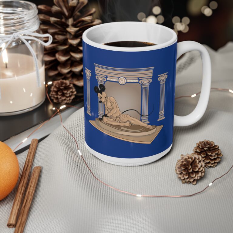 Vintage Cartoon Mouse Fallen Hero Sculpture Cup