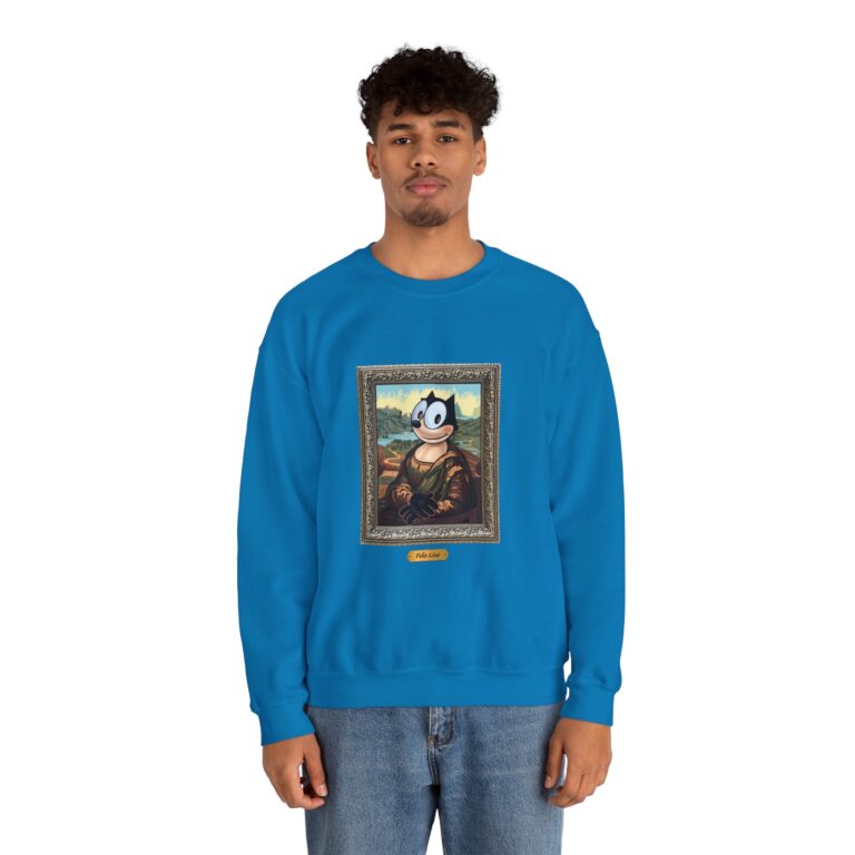 Vintage Cartoon Cat in Classic Portrait Art Sweatshirt