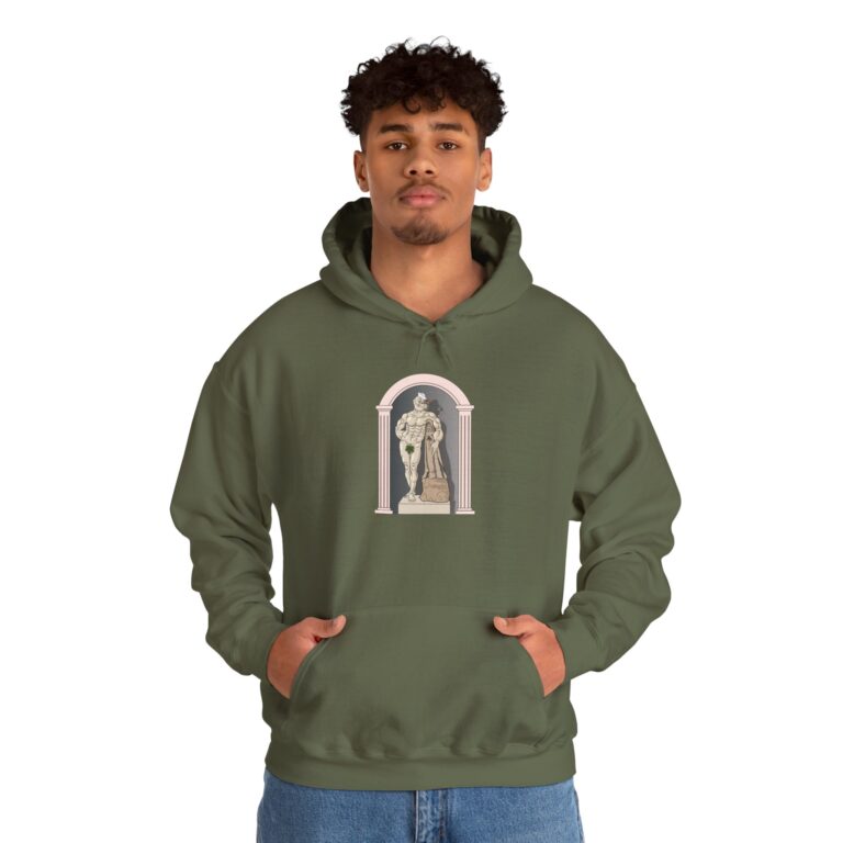 Sculptural Strength Figure Art Hoodie